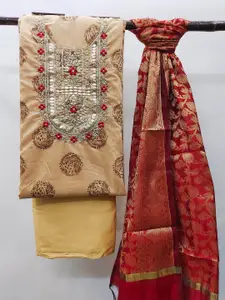 MANVAA Ethnic Motifs Printed Modal Cotton Unstitched Dress Material