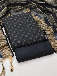 MANVAA Geometric Woven Design Cotton Jacquard Unstitched Dress Material