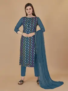 MANVAA Woven Design Organza Jacquard Unstitched Dress Material