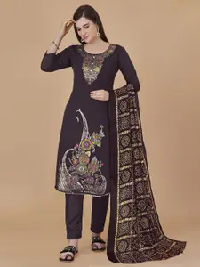 MANVAA Ethnic Motif Woven Design Unstitched Dress Material