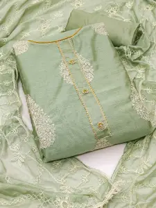 MANVAA Ethnic Motifs Embroidered Thread Work Unstitched Dress Material