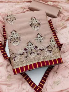 MANVAA Ethnic Motifs Embroidered Unstitched Dress Material