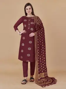 MANVAA Ethnic Motifs Woven Design Unstitched Dress Material