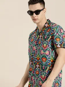 Hancock Men Comfort Printed Casual Shirt