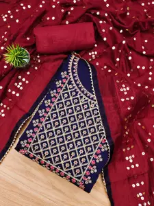 Panzora Ethnic Motifs Embroidered Unstitched Dress Material