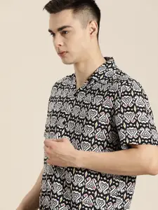 Hancock Men Comfort Printed Casual Shirt