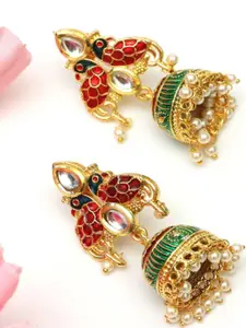 ATIBELLE Multicoloured & Gold-Toned Kundan Earrings