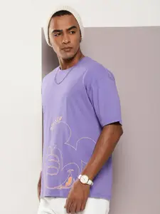 Kook N Keech Roshan Men Mickey Mouse Oversized Drop-Shoulder Sleeves Pure Cotton T-shirt