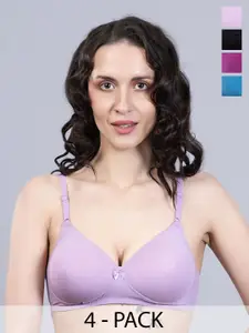 Herryqeal Multicoloured Bra Full Coverage Underwired Lightly Padded
