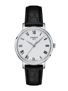 TISSOT Women Textured Leather Straps Analogue Watch T1432101603300