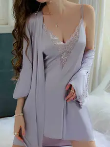 LULU & SKY Purple Nightdress