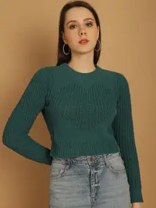 NoBarr Women Green Long Sleeves Pullover