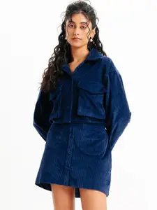 FREAKINS Pure Cotton Straight Mini Skirt