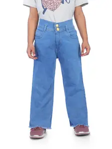 BAESD Girls Flared High-Rise Clean Look Jeans