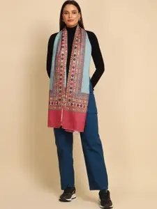 WEAVERS VILLA Ethnic Motifs Printed Woollen Scarf