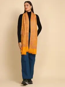 WEAVERS VILLA Ethnic Motifs Printed Woollen Scarf