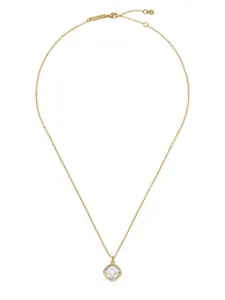 Ted Baker Crystal Studded Rock Pendant With Chain