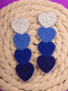 Crunchy Fashion Artificial Beads Beaded Heart Shaped Drop Earrings