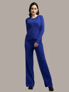 iki chic Round Neck Top & Trousers Co-Ords