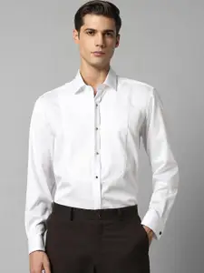 Luxure by Louis Philippe Spread Collar Cotton Formal Shirt