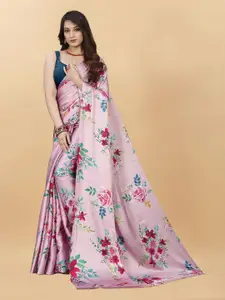 V3 FASHION STUDIO Floral Printed Satin Saree