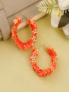 UNIVERSITY TRENDZ Orange Contemporary Drop Earrings