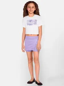 Allen Solly Junior Girls Mid-Rise Pure Cotton Regular Shorts