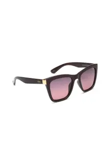 IDEE Women Purple Lens & Brown Round Sunglasses with UV Protected Lens