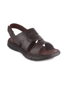 Red Chief Men Brown Leather Fashion Sandals