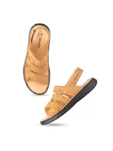 Red Chief Men Rust Leather Fashion Sandals