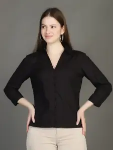 Chemistry Spread Collar Cotton Casual Shirt