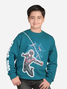 Bodycare Kids Boys Spiderman Printed Fleece Sweatshirt