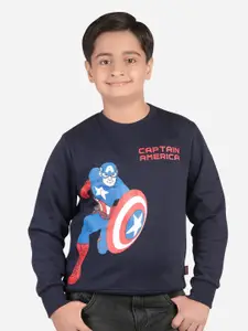 Bodycare Kids Boys Captain America Printed Fleece Sweatshirt
