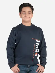 Bodycare Kids Boys Typography Printed Long Sleeves Fleece Pullover