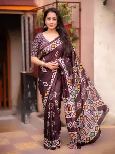 STAVA CREATION Ethnic Motifs Silk Blend Saree