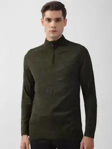 Peter England Casuals Mock Collar Acrylic Sweaters