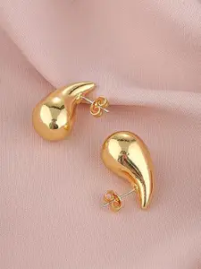 VIEN Gold-Plated Stainless Steel Contemporary Stud Earrings