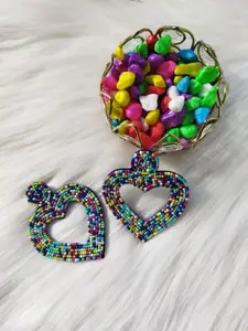 Crunchy Fashion Heart Shaped Drop Earrings