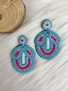 Crunchy Fashion Contemporary Beaded Drop Earrings