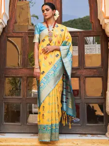 Janasya Ethnic Motif Woven Design Cotton Silk Saree