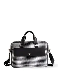 Nestasia Unisex Houndstooth Checked Laptop Bag - Up to 15 inch