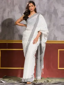 Angoshobha Striped Woven Design Pure Cotton Saree