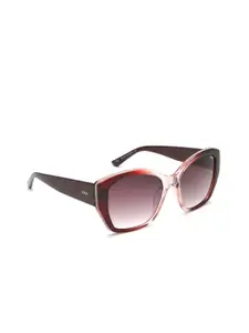 IDEE Women Grey Lens & Red Round Sunglasses with UV Protected Lens