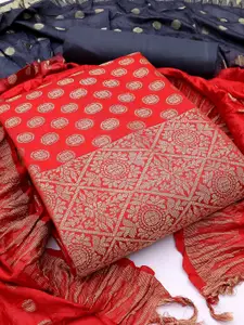 MANVAA Ethnic Motifs Banarasi Woven Design Unstitched Dress Material