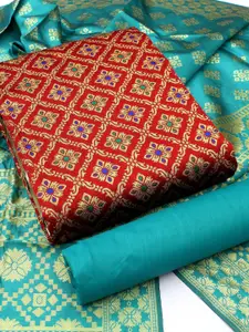 MANVAA Banarasi Jacquard Unstitched Dress Material