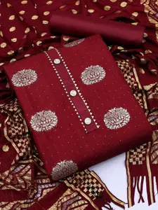 MANVAA Ethnic Motifs Woven Design Unstitched Dress Material