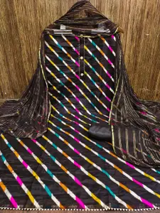 MANVAA Striped Organza Unstitched Dress Material