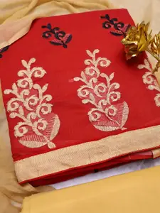 MANVAA Ethnic Motifs Embroidered Unstitched Dress Material