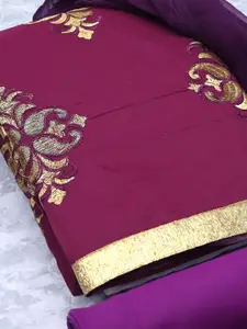 MANVAA Ethnic Motifs Embroidered Unstitched Dress Material