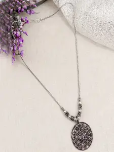 UNIVERSITY TRENDZ Silver Plated Oxidised Necklace